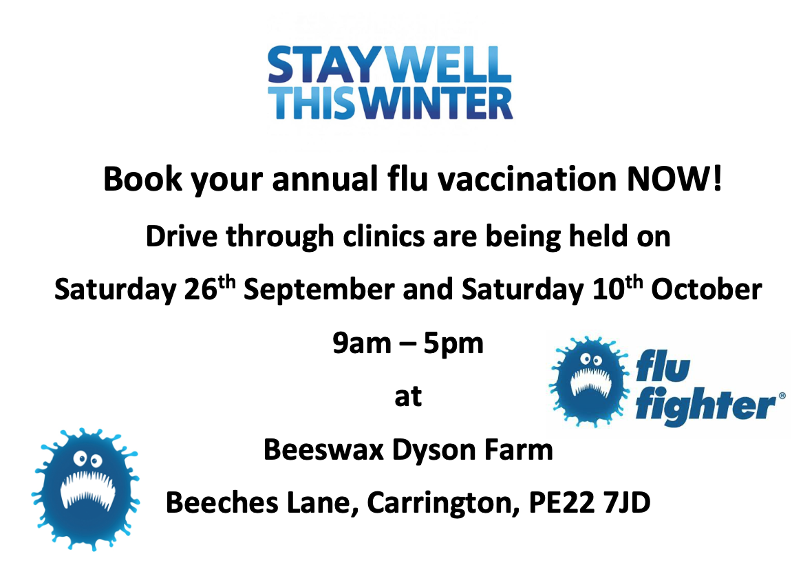 annual flu vaccination poster Stickney Surgery